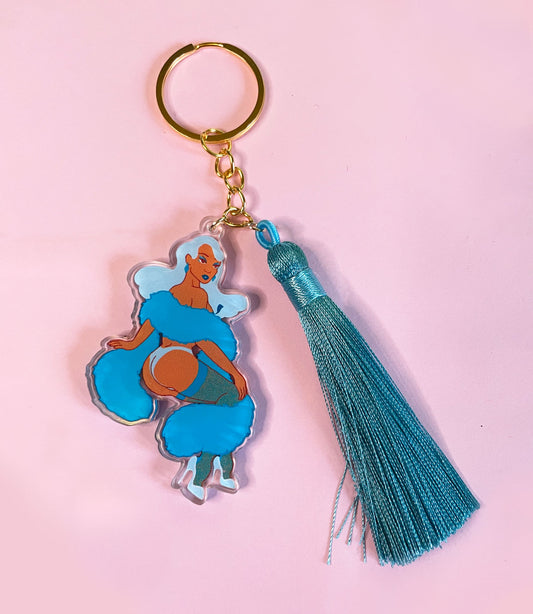 'Burlesque boa' keychains